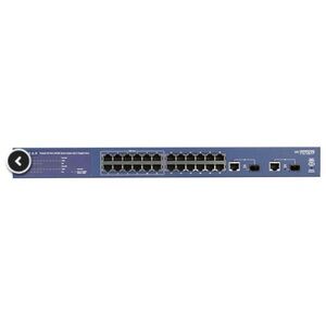 ProSAFE 24 Port 10/100 Mbps Smart Switch with 2 Gigabit Ports and PoE Blue